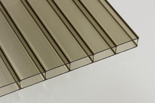 Acrylglas Stegplatten 2-fach 16mm bronze 
